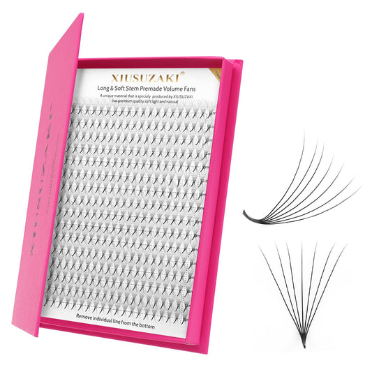 Premade Fans Eyelash Extensions 7D Volume Lash Extensions 0.07 Thickness Eyelash Extension C Curl Premade Lash Fans Mix 9-16mm Fluffy Soft Handmade Lash Fan Eyelashes(7D-0.07-C,9-16mm)-GlimoraGlow