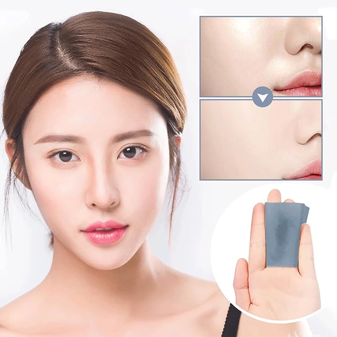 Natural Bamboo Charcoal Oil Absorbing Tissues - 4pk/400 Oil Blotting Sheets For Face, Oil Control Film, Oil Absorbing Sheets, Makeup Friendly-GlimoraGlow