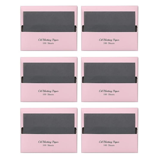 [600 Counts Refills Only] Natural Bamboo Charcoal Oil Blotting Sheets for Face with Mirror Case and Refills-GlimoraGlow