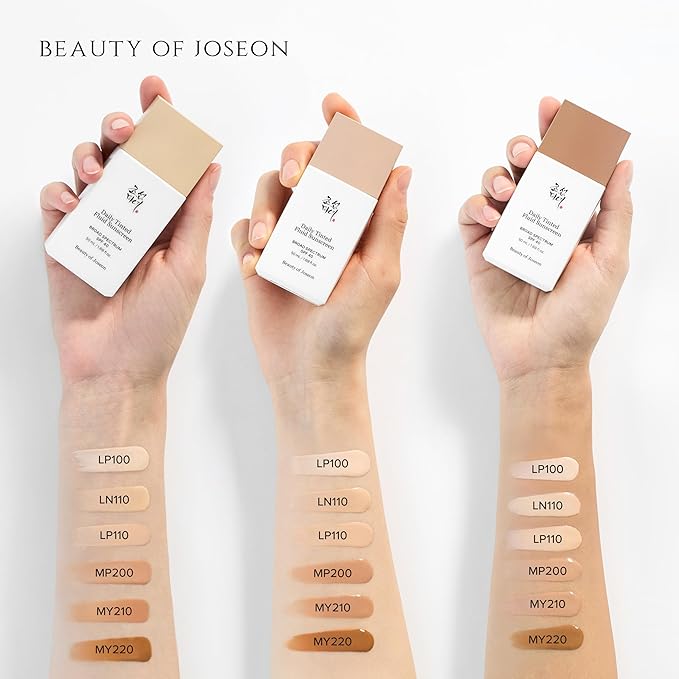 Beauty of Joseon Daily Tinted Fluid Sunscreen 12 Shades for Face Moisturizing Broad Spectrum SPF 40 Korean Skincare 50ml, 1.69 fl.oz #LP100-GlimoraGlow