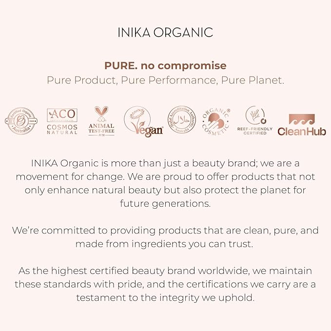 INIKA Organic BB Cream Foundation - Vegan Makeup with Hydrating Prickly Pear, Jojoba, and Pomegranate Seed Oil - Lightweight Glow for Balanced Skin Tone, Tan, 1 fl oz-GlimoraGlow