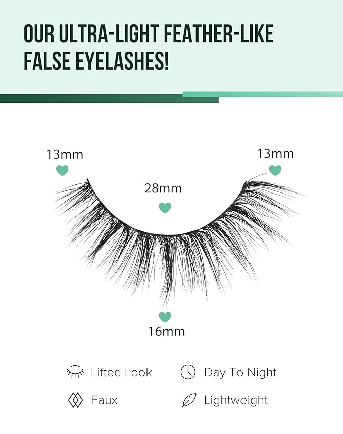 Wispy Mink Lashes Fluffy Lashes Natural Look C Curl False Eyelashes Natural Fake Lashes Wispies Eyelashes Short Eye Lashes Pack 7 Pairs-GlimoraGlow