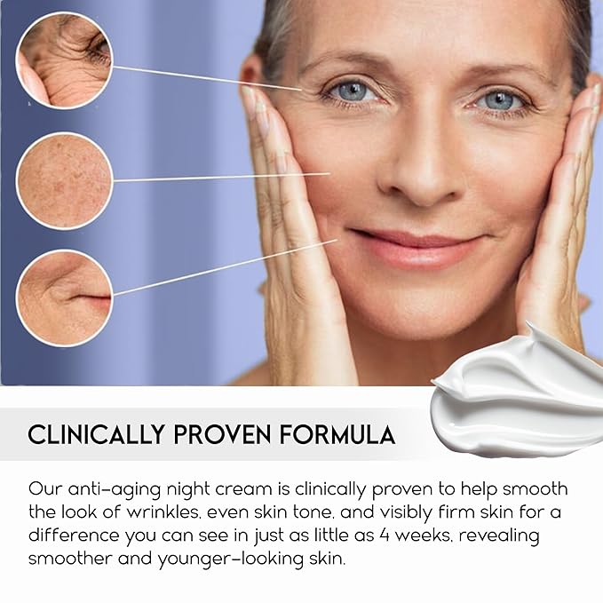 Instant Face Lift Cream, Face Cream for Older Women 60 Plus - Wrinkle Cream for Face Deep Wrinkles - Face Moisturizer for Women Dry Skin | Night Cream Anti Aging - 1.69 Fl Oz-GlimoraGlow