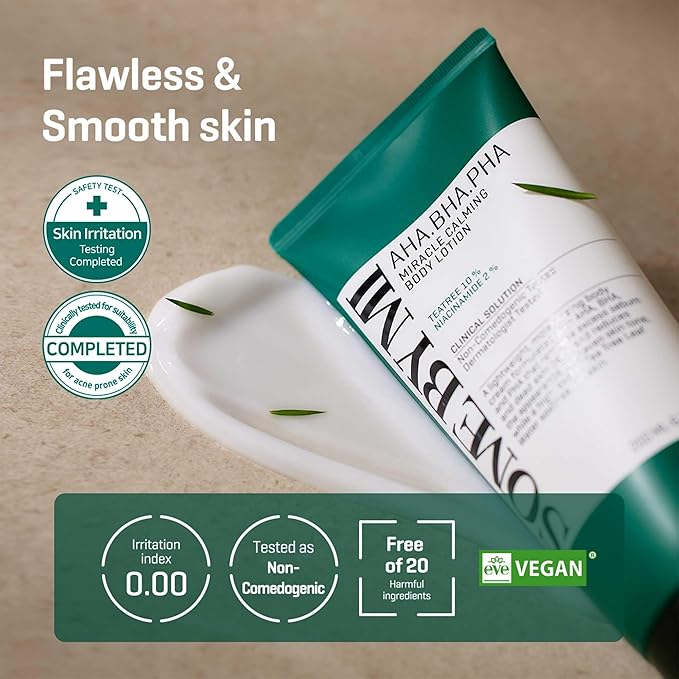 SOME BY MI AHA BHA PHA Miracle Calming Body Lotion – 6.76oz, 200ml – Korean Exfoliating Salicylic Acid Body Moisturizer for Dry Skin – Daily Hydration & Soothing Care with Centella – Korean Skin Care-GlimoraGlow