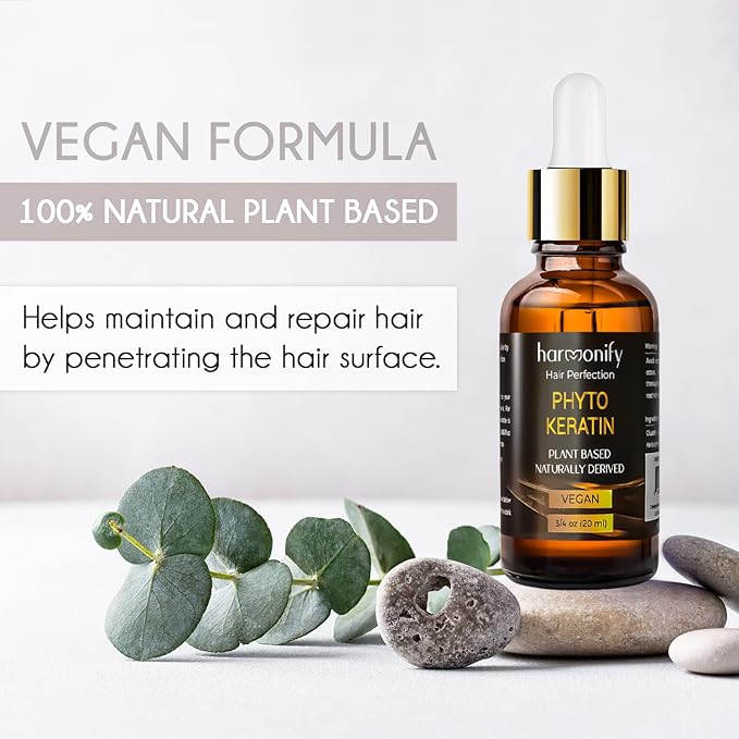 Pure Phyto Keratin Serum, Nourishing and Reviving Damaged Hair and Scalp, Natural, Vegan Phyto Hair Products, Thicker and Healthier Hair in 90 Days, All Hair Types-GlimoraGlow