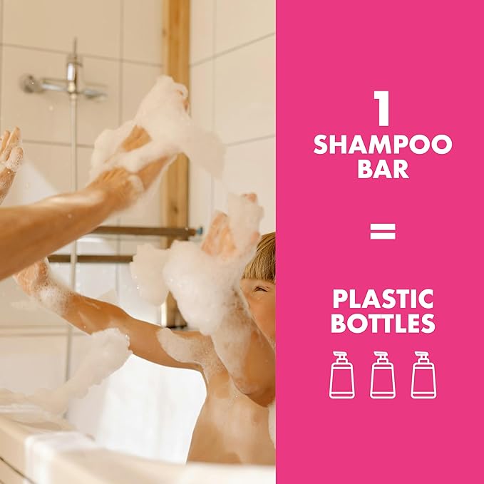 Hydrolyzed Oat Protein + Squalane Shampoo Bar for Girls - 4.5oz - For all Hair Types - Gentle on sensitive Eyes & Scalp - Natural, Tear-Free, Sulfate & Paraben-Free - Made in USA - 4.5oz-GlimoraGlow