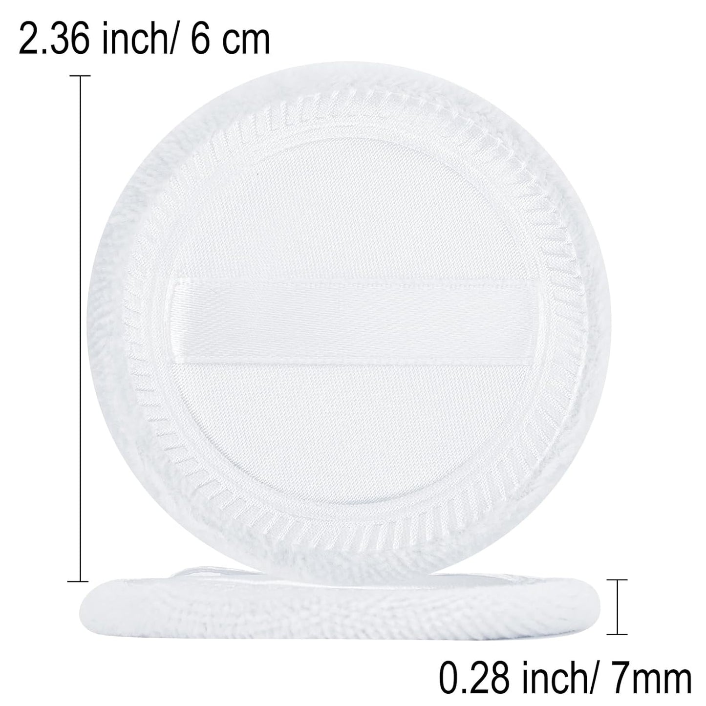 12 Pieces Powder Puffs Cotton Makeup Pads Soft Face Compact Puffs for Loose Setting Pressed Powder, 2.36 Inch (White)-GlimoraGlow