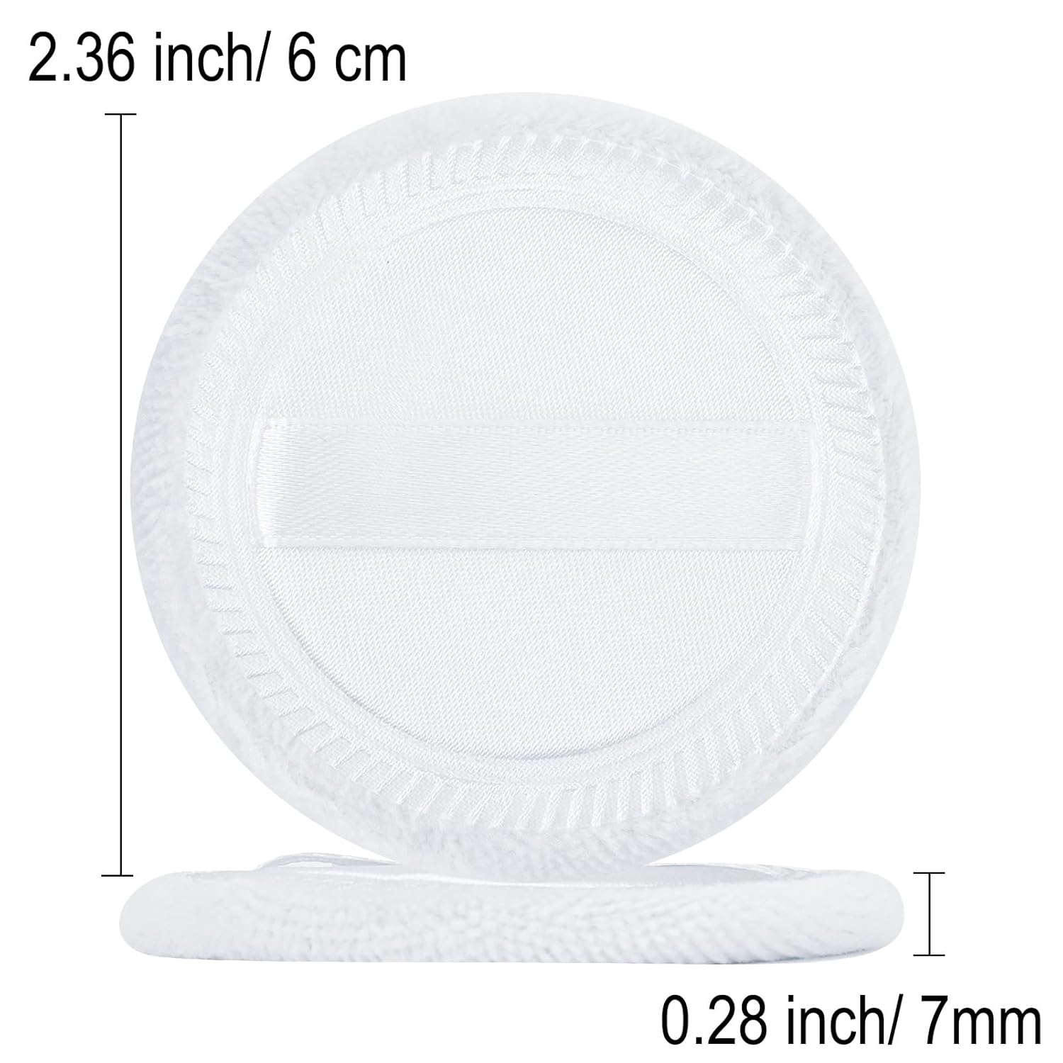 12 Pieces Powder Puffs Cotton Makeup Pads Soft Face Compact Puffs for Loose Setting Pressed Powder, 2.36 Inch (White)-GlimoraGlow