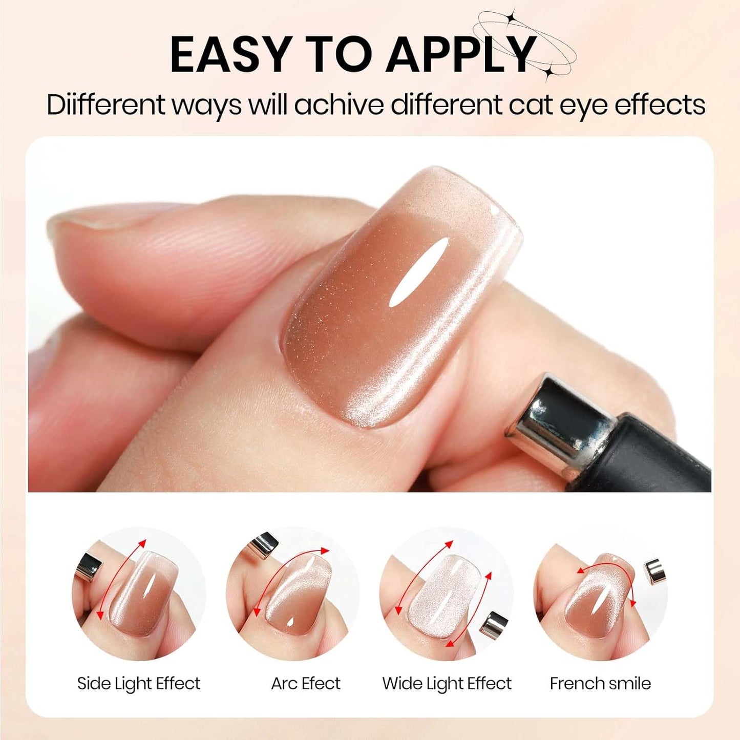 10ml Cat Eye Gel Nail Polish with Magnetic Nail Polish Gel for Home Manicure Nails DIY-GlimoraGlow