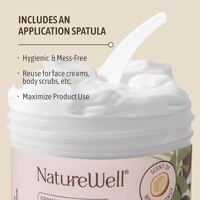 NATURE WELL Hydrate & Soften Coconut Oil Moisturizing Cream for Face, Body, & Hands, Non-Greasy, Intense Hydration & Luxurious Feel, Revives Dry & Sensitive Skin, Superfood for Your Skin, 16 Oz-GlimoraGlow