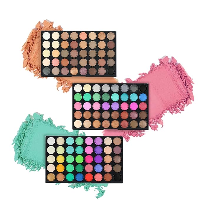 120 Colors Long Lasting Waterproof Highly Pigments Shiny Shimmers Glitter Eyeshadow Palette All in One Makeup Kits for Women Girls Holiday Make-up Gift Sets Xmas Essential Makeup Palette-GlimoraGlow