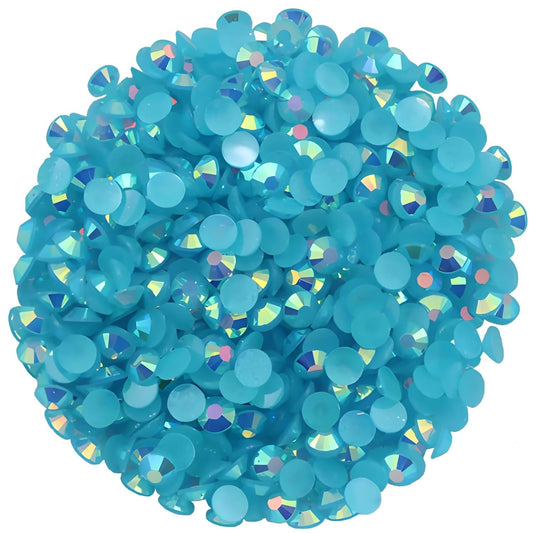 2250 Pcs SS16 4mm AB Flatback Rhinestones for Nails Art Crafts Glitter Round Shine Gems Crystals DIY Clothes Shoes （Peacock Blue AB）-GlimoraGlow