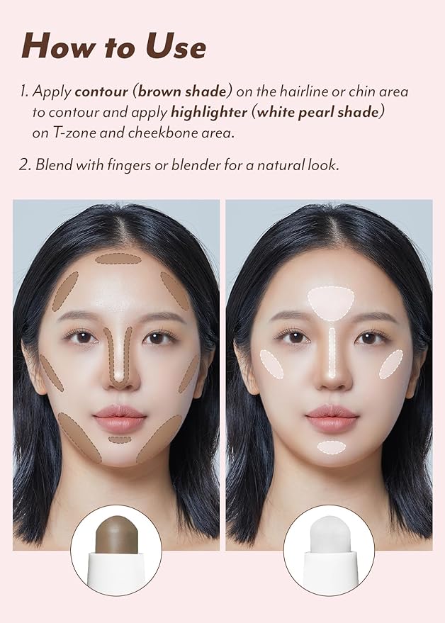 I'M MEME I'm Multi Stick Dual | Two Shade Shading and Highlighting Matte Finish | Suitable for Beginners Portable Size | 002 Cool Contouring-GlimoraGlow