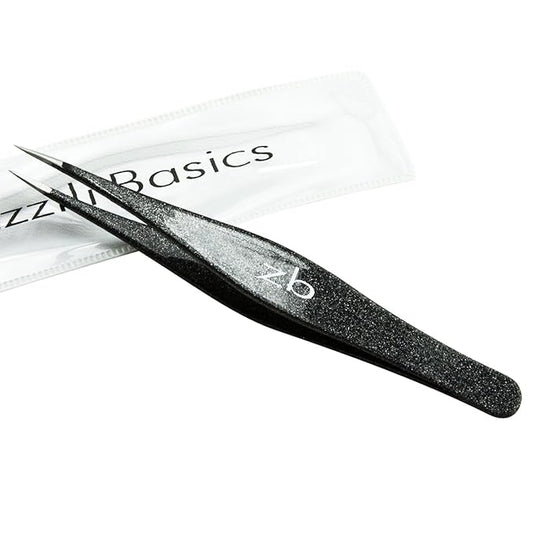 Ingrown Hair Tweezers by Zizzili Basics - Surgical Grade Stainless Steel Fine Pointed Tweezers - Precision Aligned Tips for Splinter, Eyebrow & Facial Hair Removal - with Bonus Tip Guard & Carry Pouch-GlimoraGlow