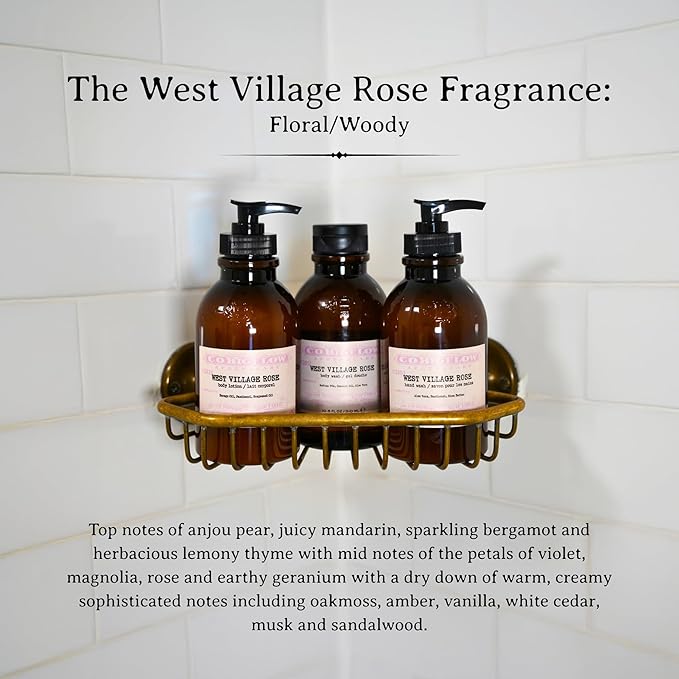 C.O. Bigelow West Village Rose Body Lotion, Iconic Collection Moisturizing Body Lotion with Shea Butter, Borage Oil & Grapeseed Oil, 10.5 Fl Oz-GlimoraGlow