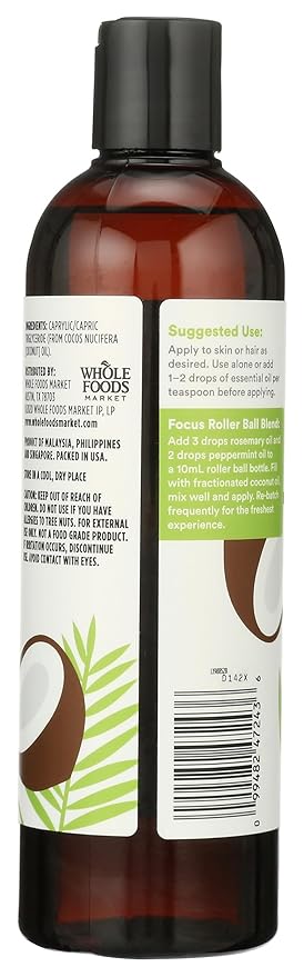 365 by Whole Foods Market, Moisturizing Fractionated Coconut Oil, Skin & Hair Care, 16 Fl Oz-GlimoraGlow