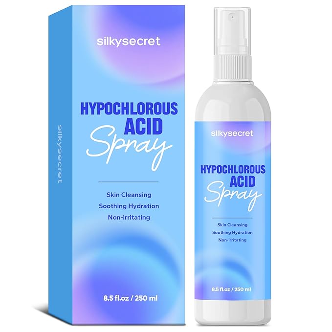 Hypochlorous Acid Spray (8.45 Fl Oz), Facial Spray for Skin Cleansing & Soothing, Hypoallergenic HOCL Sprays for Face & Eyes, All-Purpose Cleaner for Sensitive Skin Care-GlimoraGlow