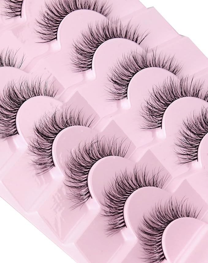 Lashes Wispy False Eyelashes Mink Lashes Natural Lashes Fake Lashes Strip Lashes Cat Eye Lashes Natural Eyelashes UP9-GlimoraGlow