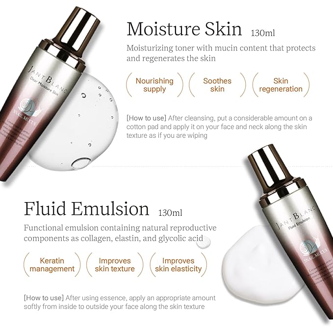 Jantblanc Snail -Mucus Skin Care Set (Skin Care 6 Set)-GlimoraGlow