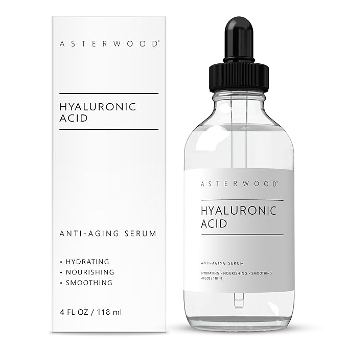 Asterwood Hyaluronic Acid Serum for Face - Plumping, Anti-Aging, Hydrating - Fragrance-Free - 4 Fl Oz-GlimoraGlow