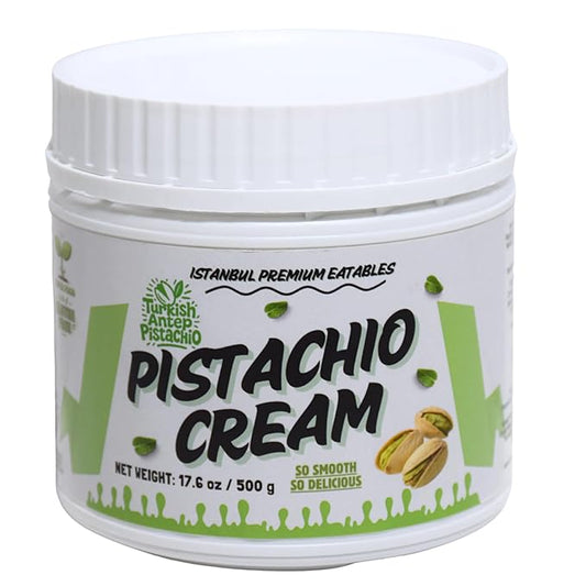 Istanbul Premium Pistachio Cream, Pistachios for Dubai Chocolate Bar, Cream for Dessert, Kataifi & Knafeh, Crema de Pistacho, Non-GMO,1.1 LB (500gr)-GlimoraGlow