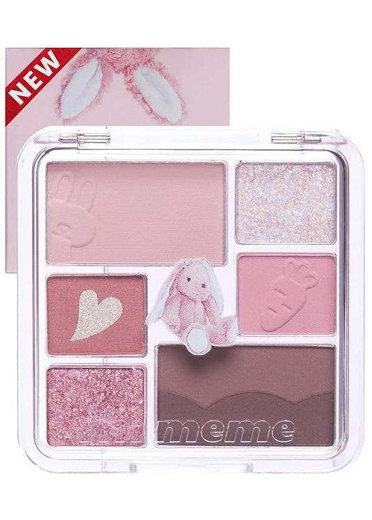 I'M MEME Wonder Soft Layer Palette - 7 Shades | Portable Size, Versatile, Blendable, Neutral Colors with Soft Texture, 02 My Bunny, 0.23 Oz-GlimoraGlow