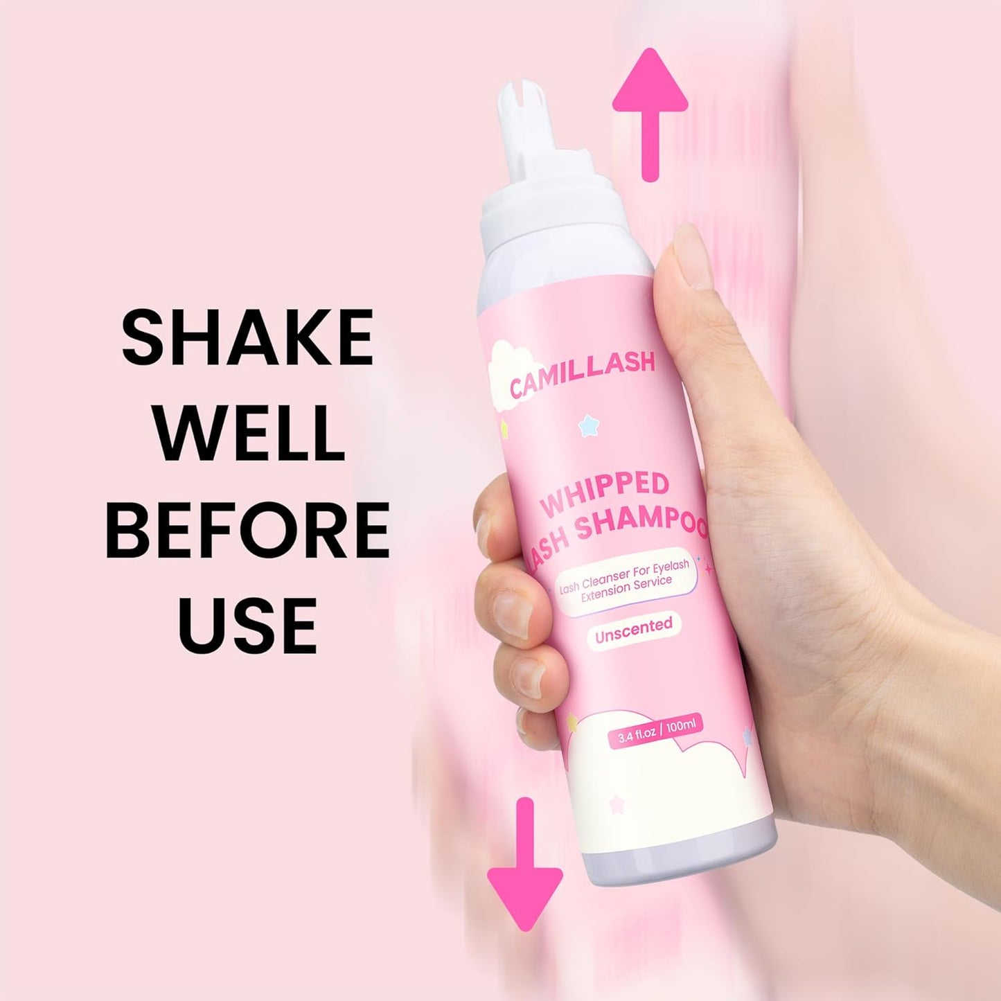 Whipped Lash Cream Shampoo Unscented Foam Cleanser | 100ml Eyelash Extension Cleaning Bath Kit | Salon&Home Use-GlimoraGlow