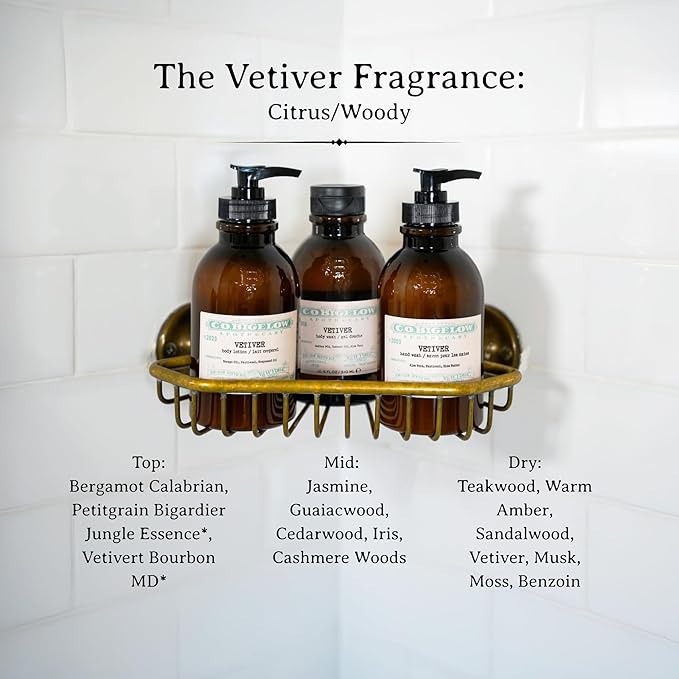 C.O. Bigelow Iconic Collection Vetiver Body Lotion, Scented Body Cream with Grapeseed Oil and Shea Butter, 10.5 fl oz-GlimoraGlow