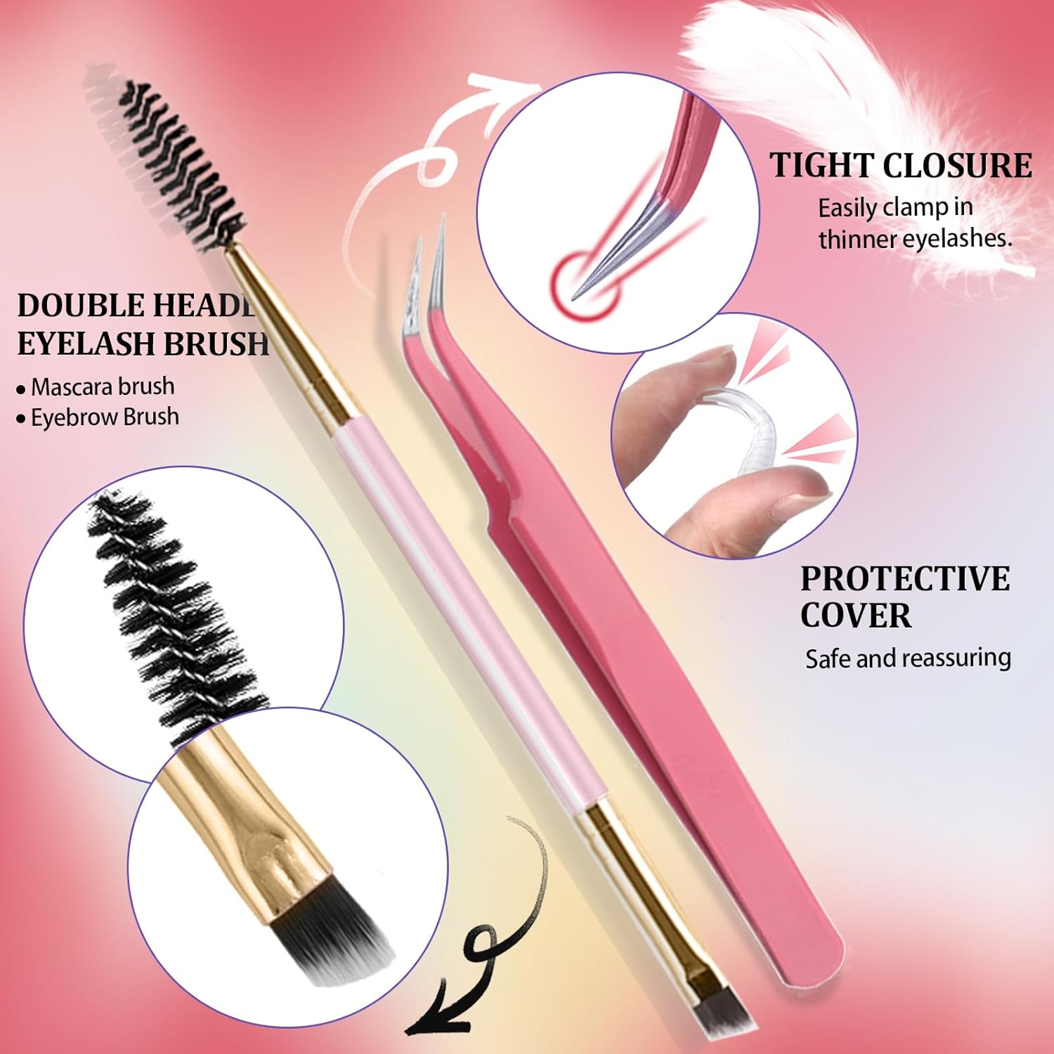 DIY Lash Extension Kit 720Pcs 10-18mm D Curl Lashes Clusters with Lash Bond and Seal Glue Remover Lash Shampoo Cleansing Brush Headband Wristband Tweezers Eyelash Brush Applicator-GlimoraGlow