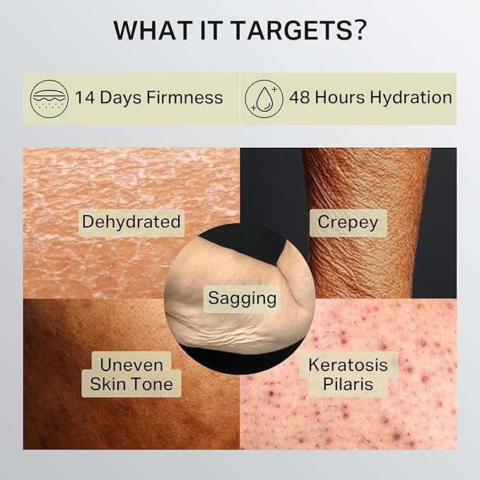 Ultra-Size Firming Retinol Body Lotion for Crepey Skin & Keratosis Pilaris with 0.05% Retinol, AHA, Collagen, Body Cream, Anti Aging Moisturizer 10.14 fl oz-GlimoraGlow