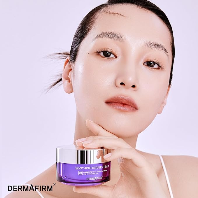 Dermafirm Soothing Repair Hydrating Face Cream R4 | Daily Face Moisturizer Facial Lotion with Eucalyptus, Peptide and Collagen | Gentle for All Skin Types No Animal Trials No Paraben 1.69 fl oz-GlimoraGlow