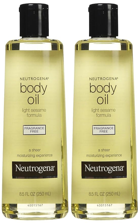 Neutrogena Body Oil, Fragrance Free, 8.5 Fl Oz (Pack of 2)-GlimoraGlow