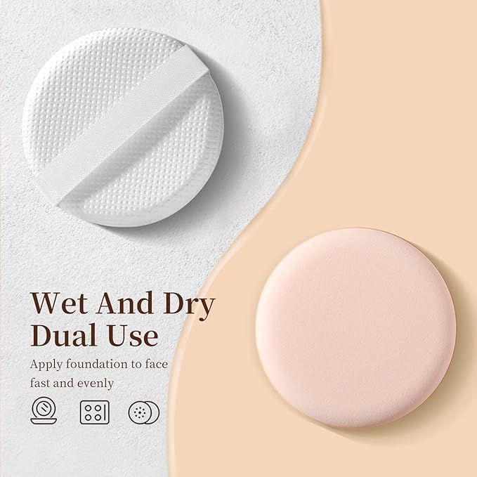 MOHOPE 8Pcs Air Cushion Makeup Puffs for Foundation with Portable Box, No Latex Blending Sponge for Liquid, Cream, Foundation and Powder, Teardrop Powder Puff, Purple-GlimoraGlow