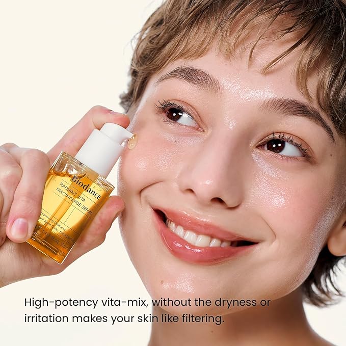 BIODANCE Radiant Vita Niacinamide Serum, Brightening, Dark Spot Care, Hydrating for Sensitive Skin, Filter Glow Serum for All Skin Types, Korean Skincare | 1.01 floz x 1 ea-GlimoraGlow