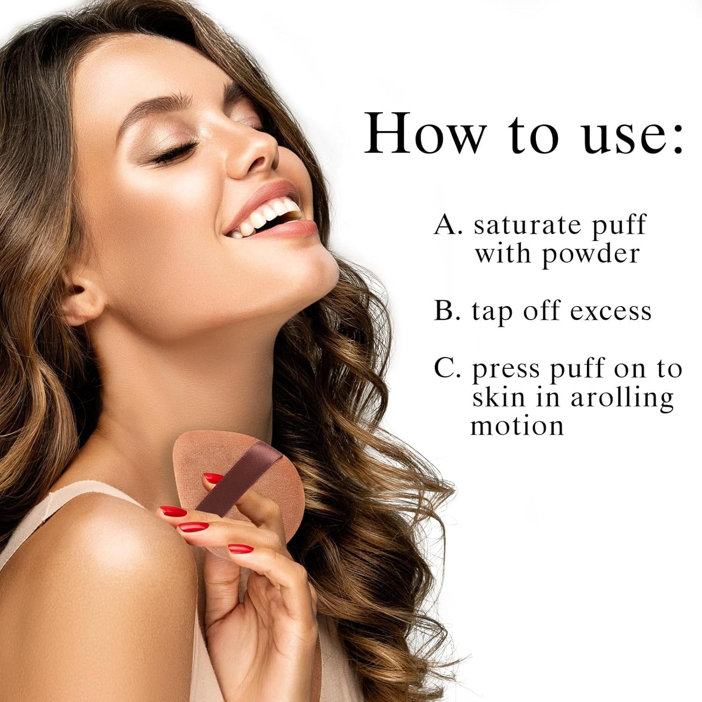 Powder Puff for Face Powder Triangle Beauty Blender Sponge Halo Glow Brown Powder Puff for Flawless Makeup Application-GlimoraGlow