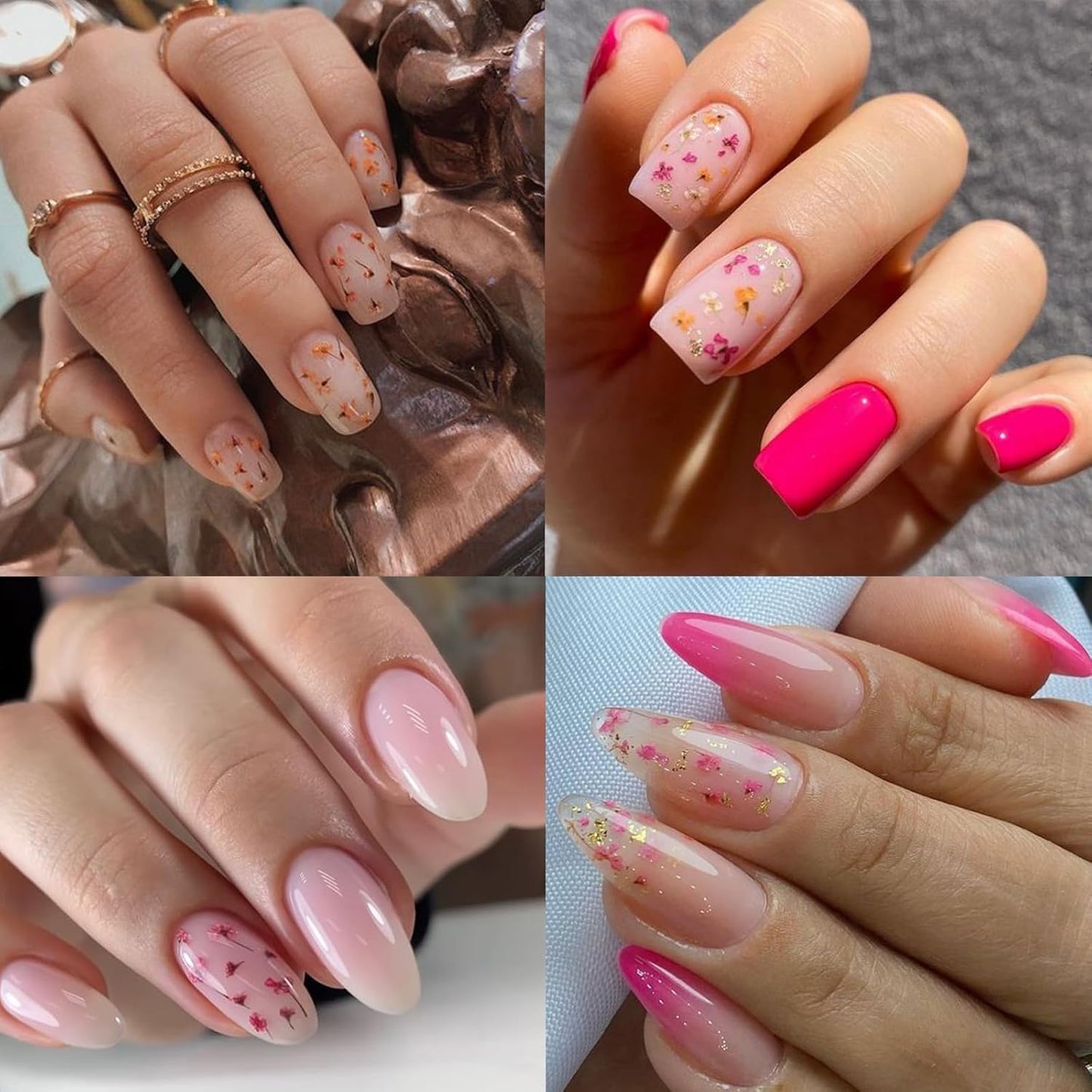 1 Boxes Dried Flowers for Nail Art,Colorful Dry Flowers Mini Real Natural Flowers Nail Stickers DIY Mini Mix Flower Petals Nail Art Supplies for Summer Acrylic Nails Design Manicure Accessories-GlimoraGlow