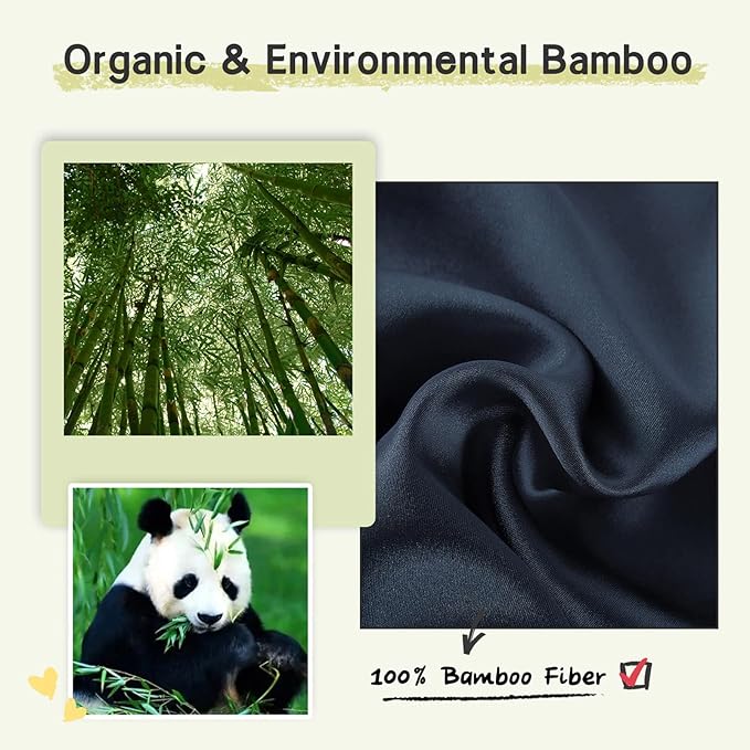 100% Handmade Bamboo Sleeping Eye Mask for Women for Men,Night Masks,Organic Sleep Mask,Blockout Eye Mask for Sleeping,Large Size Adjustable (Navy Blue)-GlimoraGlow