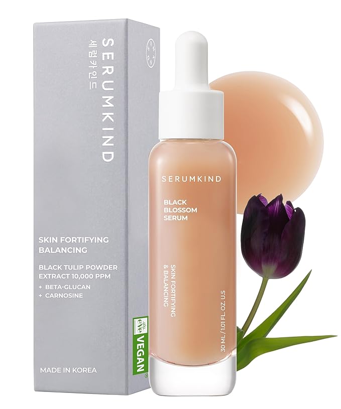 SERUMKIND Black Tulip Serum - Barrier Repair Antioxidant Korean Face Serum – Beta Glucan – Hydrating and Anti-aging – Vegan, Cruelty-Free, Unscented – 1.01 fl.oz.-GlimoraGlow