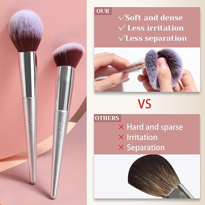BS-MALL Makeup Brush Set 18 Pcs Premium Synthetic Foundation Powder Concealers Eye shadows Blush Makeup Brushes with black case-GlimoraGlow