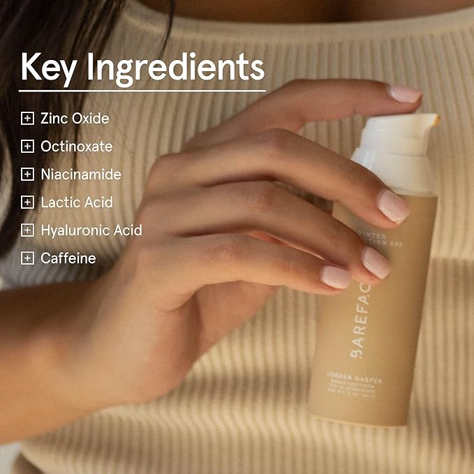 Barefaced Tinted Protection SPF 50+ – Broad-Spectrum Sunscreen with Zinc Oxide, Niacinamide & Hyaluronic Acid – Oil-Free UV Protection, Hydration & Anti-Aging with Universal Tint (60ml)-GlimoraGlow