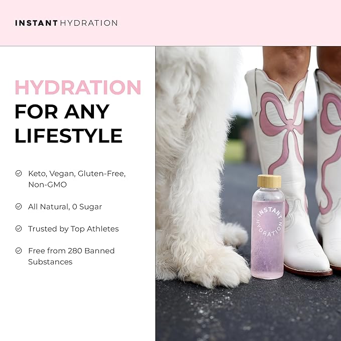 Instant Hydration Electrolytes Powder Packets - Cotton Candy Drink Mix - Zero Sugar - Keto, Vegan, Gluten-Free, Non-GMO - Boost Recovery, Brain Health, Muscle & Tissue Support- 30 Sticks-GlimoraGlow