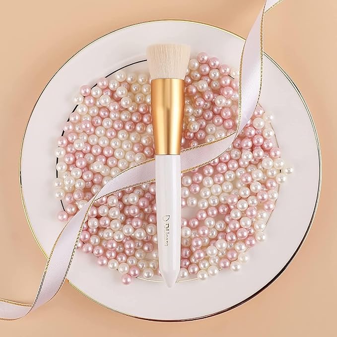DUcare Flat Top Foundation Brush, Premium Contour Kabuki Brush, Professional Makeup Brush, Densely Packed Bristles, Multi-Purpose Face Buffing Blending Makeup Brushes for Liquid/Cream/Powder-GlimoraGlow