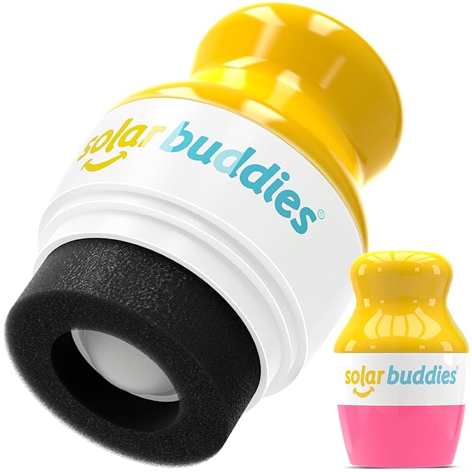 Solar Buddies Sunscreen Applicator - Single Pink - Refillable Roll on Sponge Sunscreen, Suncream & Lotion Applicator For Kids, Adults & Families - Holds 3.4fl oz, Perfect Size for Travel-GlimoraGlow