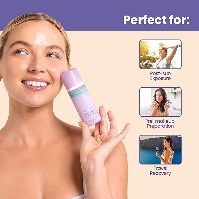 Patchology Skin Remedy Calm & Protect Micro Mist – Hydrating Facial Spray with Ectoin, Probiotics & Botanical Blend - Fragrance Free - Refines Pores & Leaves a Fresh Glow - 80 mL-GlimoraGlow