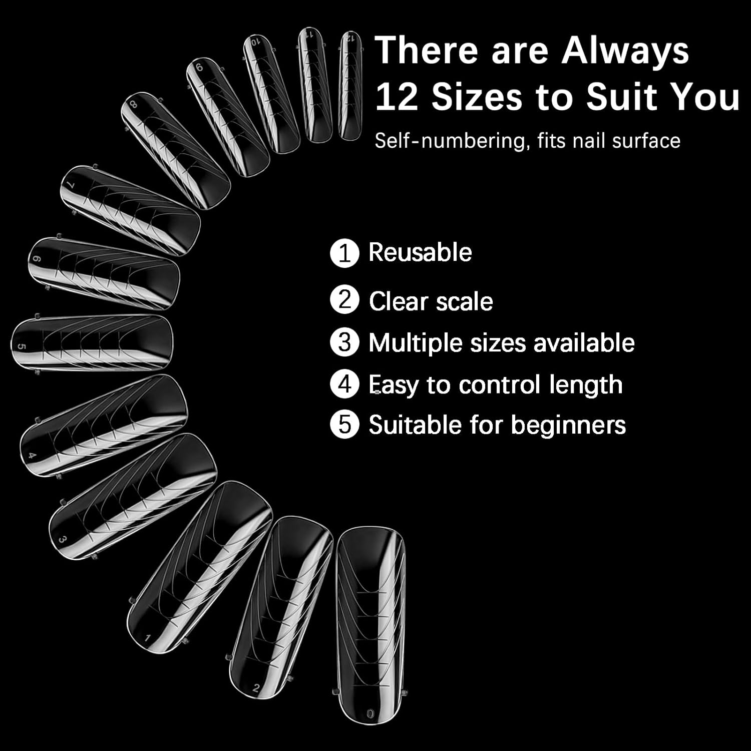 130 Pcs Poly Extension Gel Dual Nail Forms Nail Molds With Scale Builder Coffin Nail for Gel Manicure Nail Art Design Salon DIY at Home (Long Round-Head Dual Nail Forms Set)-GlimoraGlow