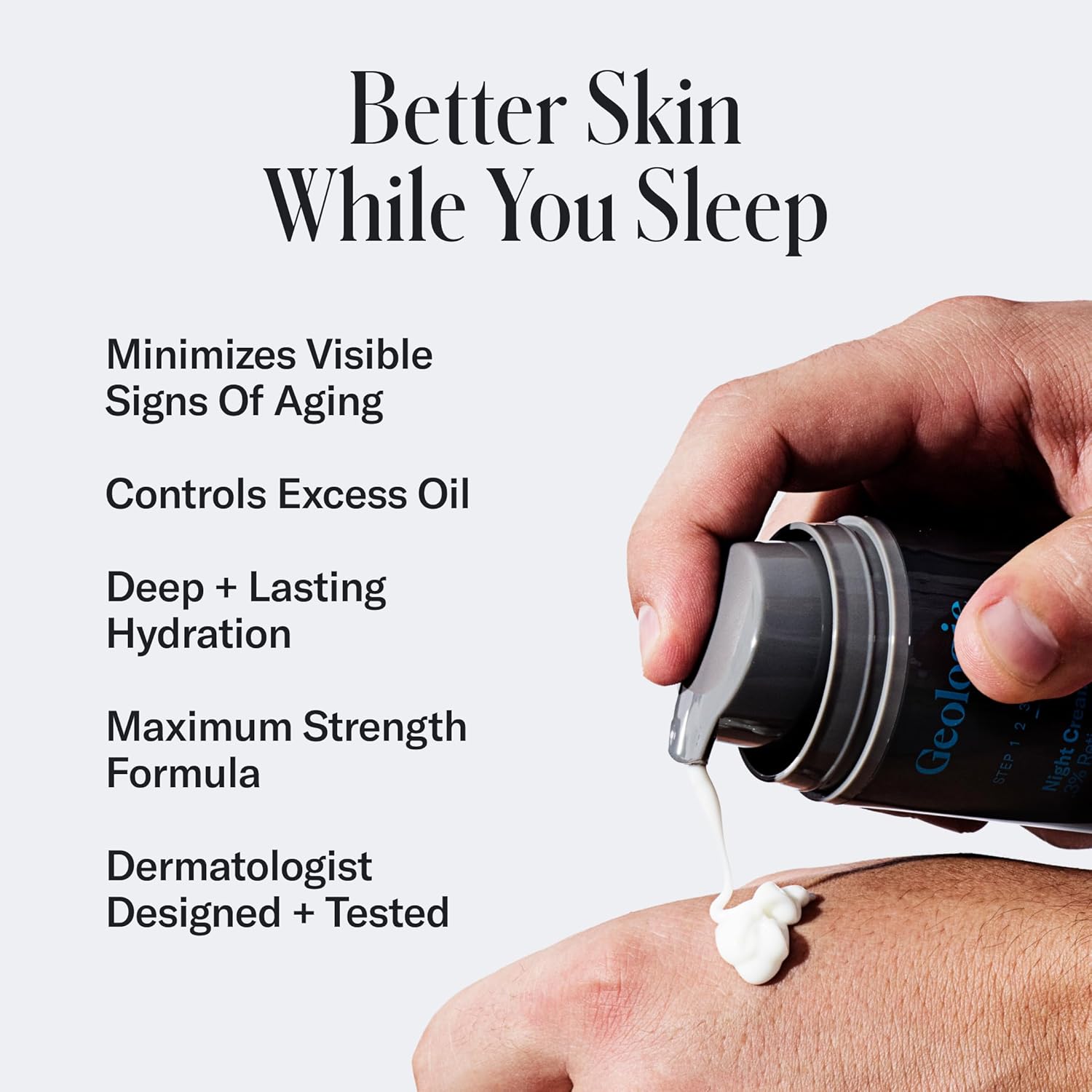 Geologie Retinol Anti-Aging Face Cream | Advanced .3% Retinol Formula for Effective Results | Reduce Fine Lines & Wrinkles | Protect & Repair Skin With Hyaluronic Acid & Niacinamide | For Men & Women-GlimoraGlow