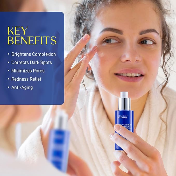 Niacinamide Serum 15% for Face – Dark Spot Corrector, Pore Minimizer, Oil & Blemish Control, Brightening & Hydrating with Vitamin C, B5, Peptides & Hyaluronic Acid – 1.7 Fl Oz-GlimoraGlow