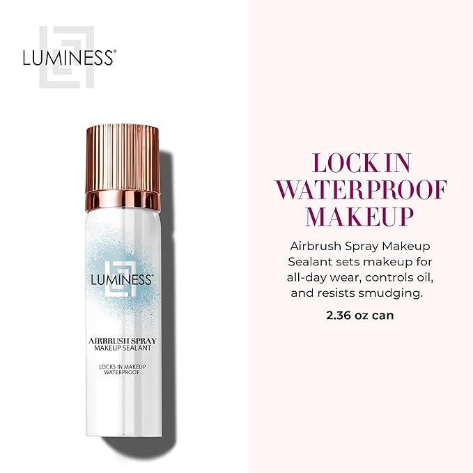 LUMINESS Waterproof Setting Spray for Makeup, Airbrush Spray Makeup Sealant (2.36 fl oz) - Long-Lasting Face Make Up Spray with Hydrating Mist Helps Control Oil & Replenishes Moisture-GlimoraGlow