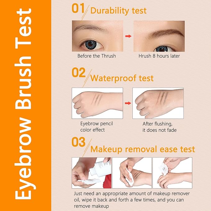 2025 Upgraded Magic Eyebrow Pencil for Women, Long-Lasting Ultra-Fine Tip Waterproof Eye Brow Pencils with 4 Fork, Smudge-Proof Natural Brow Makeup for Women - Light Brown-GlimoraGlow