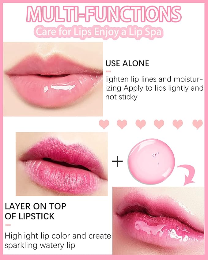 Hydrating Plumping Lip Glow Oil,Shine Tinted Lip Gloss,Glow Reviver Lip Oil,Long Lasting Moisturizing Clear Lip Plumper Oil Tint for Lip Care Dry Lips,Women's Day Makeup Gift ( (#007 Raspberry Red)-GlimoraGlow